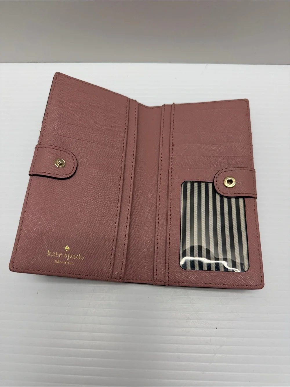 Kate Spade Two-Tone Plum and Dusty Pink Continental Wallet